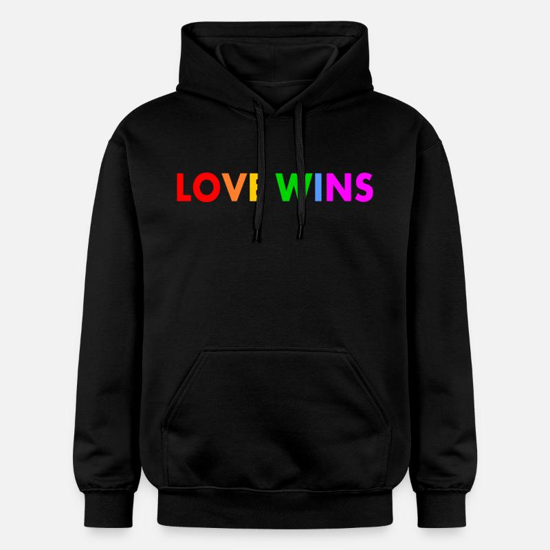 Love wins - Sweat à capuche Softstyle® Gildan Unisexe - noir
