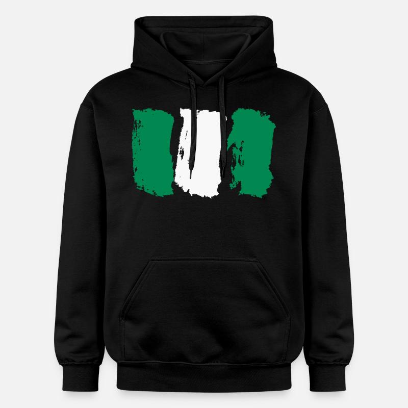Drapeau de style nigérian - Sweat à capuche Softstyle® Gildan Unisexe - noir