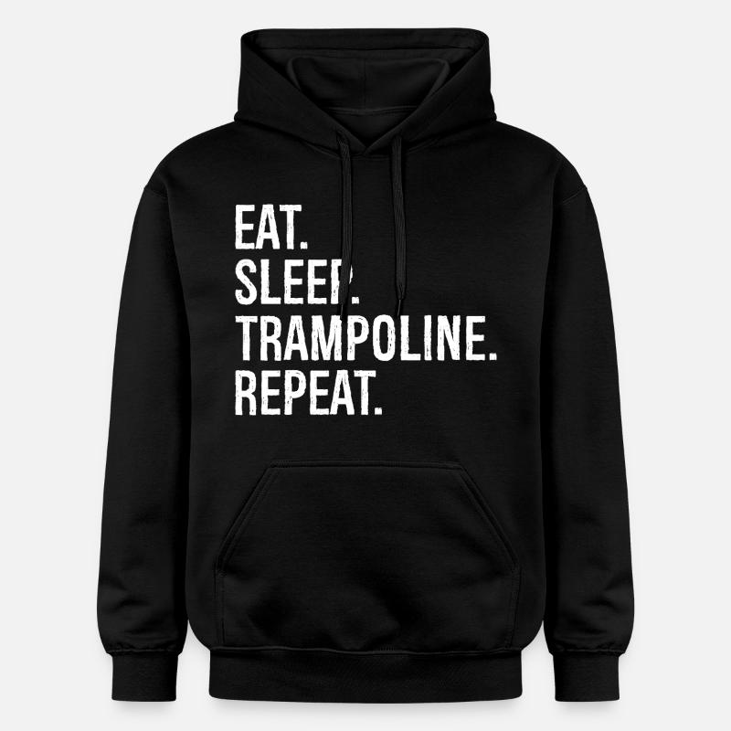 Eat Sleep Trampoline Répéter - Sweat à capuche Softstyle® Gildan Unisexe - noir