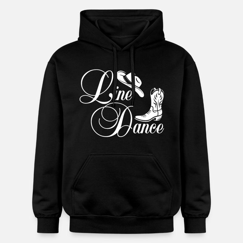 Line Dance Western Script - Gildan Unisex Softstyle® Midweight Hoodie - Schwarz