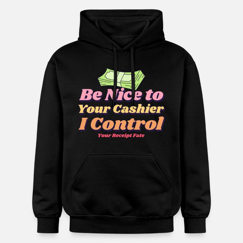 Soyez gentil avec votre caissier - Sweat à capuche Softstyle® Gildan Unisexe - noir