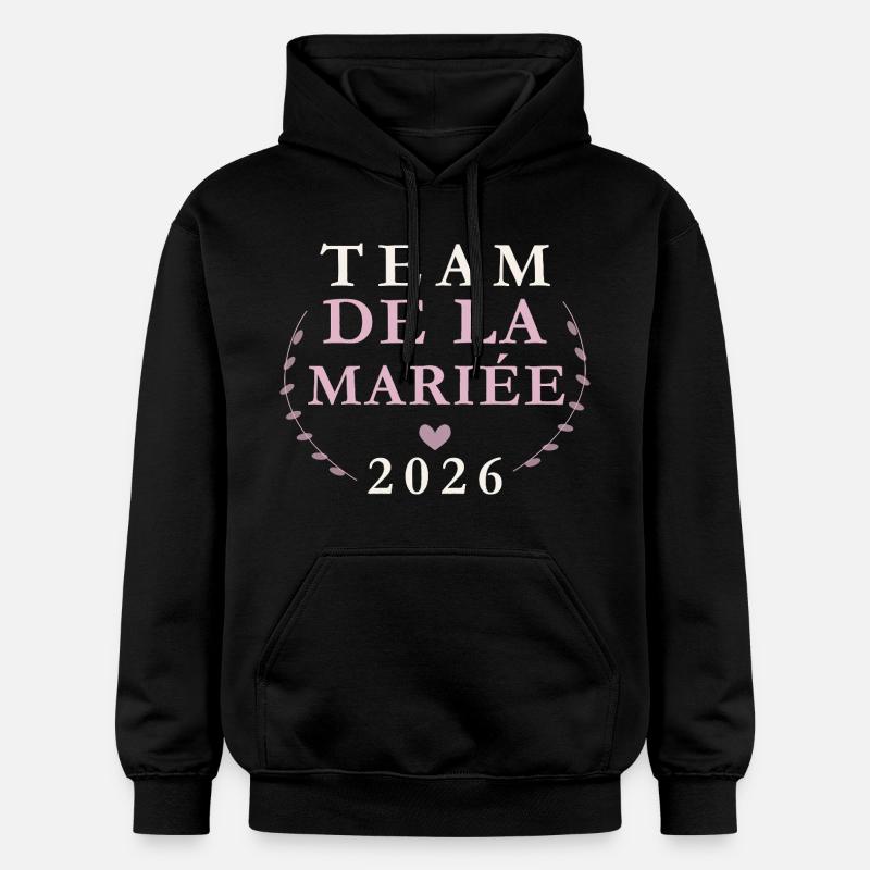 Équipe Mariée 2026 - Sweat à capuche Softstyle® Gildan Unisexe - noir