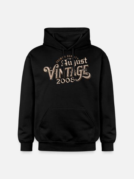 Gave august 2008 Fødselsdag august 2008 august - Gildan Softstyle® Midweight unisex-hoodie - sort