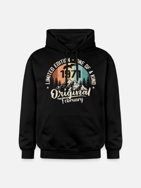 February 1971 - Gift February 1971 - Gildan Unisex Softstyle® Midweight Hoodie - black