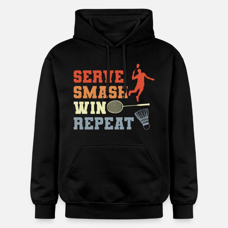 Badminton Routine - Sweat à capuche Softstyle® Gildan Unisexe - noir