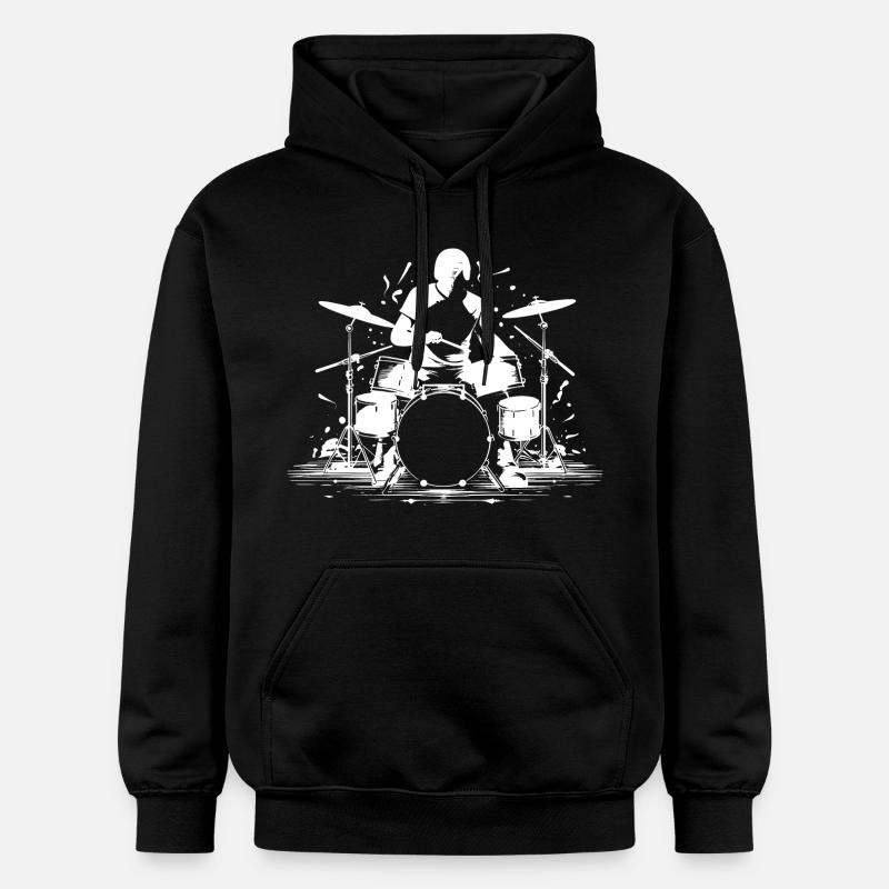 Graphiques Drummer - Sweat à capuche Softstyle® Gildan Unisexe - noir
