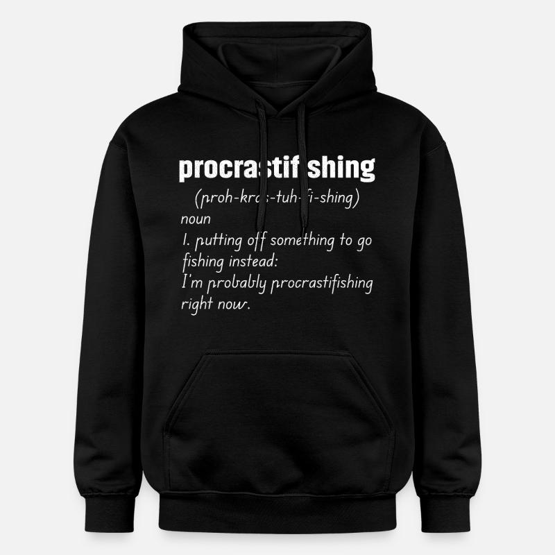 Définition de la procrastifishing - Sweat à capuche Softstyle® Gildan Unisexe - noir