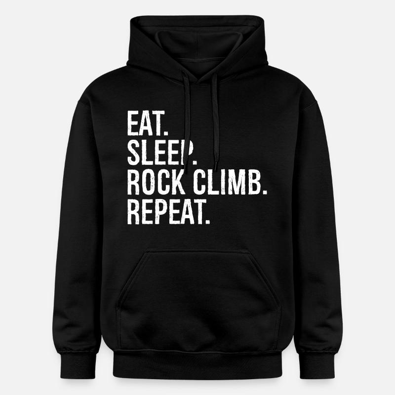 Manger dormir Escalade Répéter - Sweat à capuche Softstyle® Gildan Unisexe - noir