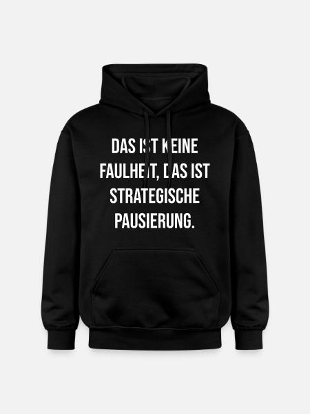 Strategic Break Typography - Gildan Unisex Softstyle® Midweight Hoodie - black