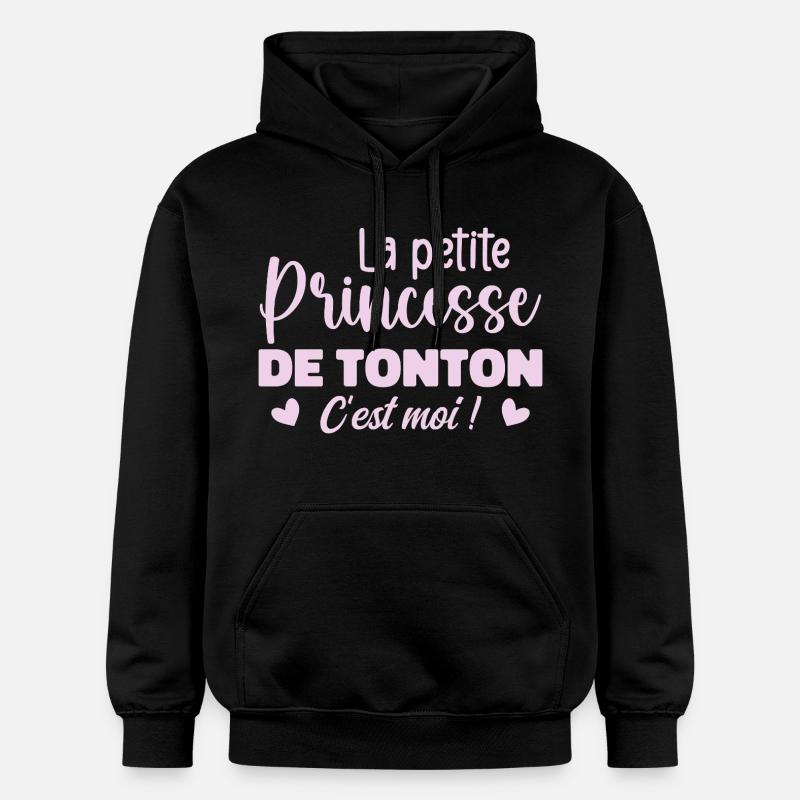 La petite princesse de tonton - Sweat à capuche Softstyle® Gildan Unisexe - noir
