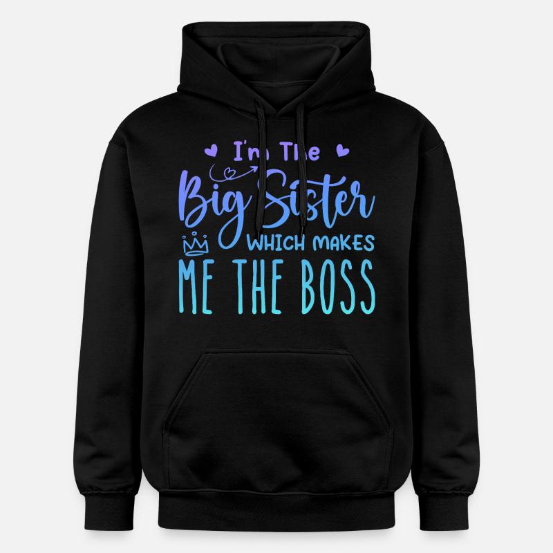 Ich bin die große Schwester - Gildan Unisex Softstyle® Midweight Hoodie - Schwarz