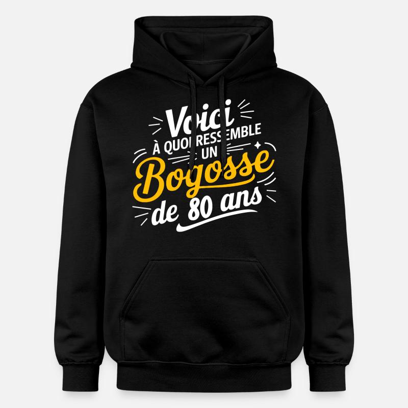 BOGOSSE DE 80 - Sweat à capuche Softstyle® Gildan Unisexe - noir
