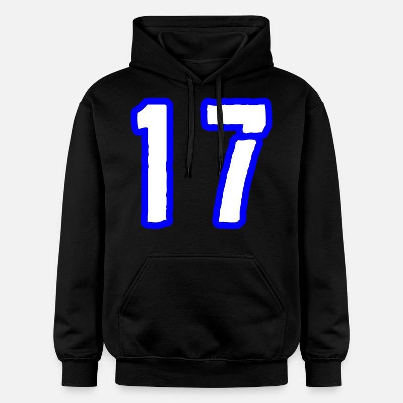 17 Symbole numérique - Sweat à capuche Softstyle® Gildan Unisexe - noir