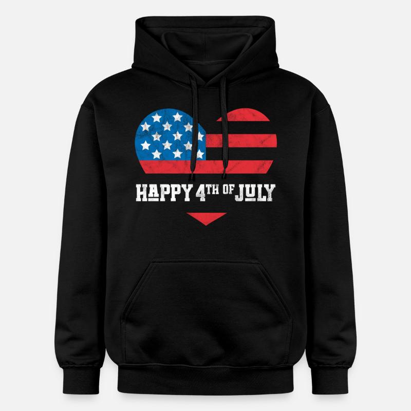 Joyeux 4 juillet - Sweat à capuche Softstyle® Gildan Unisexe - noir