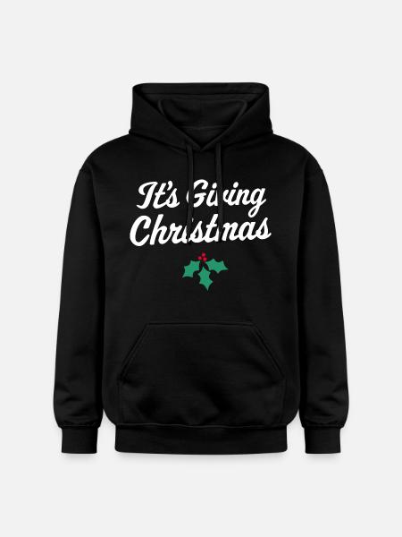 It's Giving Christmas - Gildan Unisex Softstyle® Midweight Hoodie - black