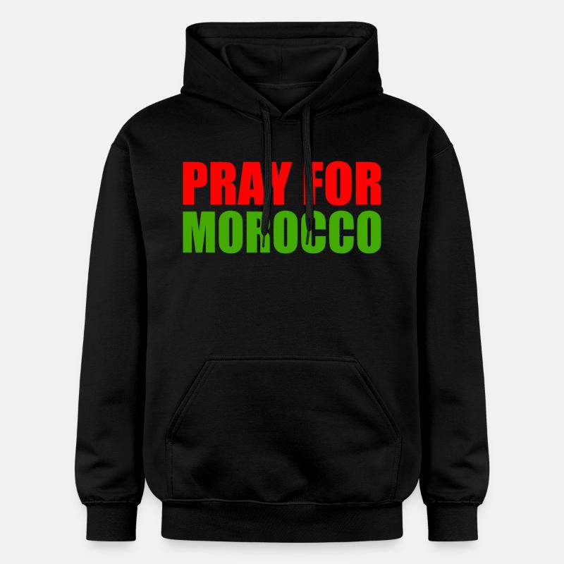 Pray for morocco - Sweat à capuche Softstyle® Gildan Unisexe - noir