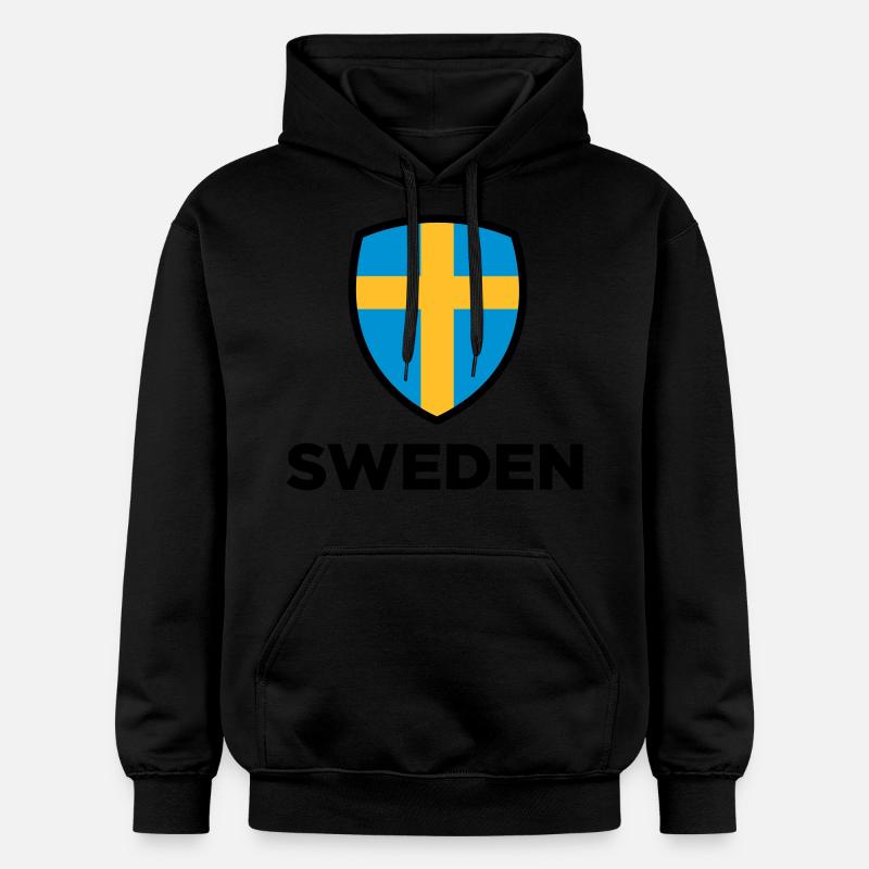 Drapeau national de la Suède - Sweat à capuche Softstyle® Gildan Unisexe - noir