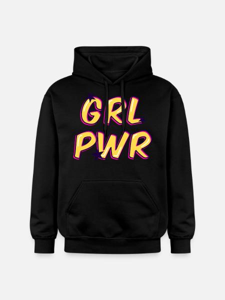 Cadeau de conception Girl Power - Sweat à capuche Softstyle® Gildan Unisexe - noir