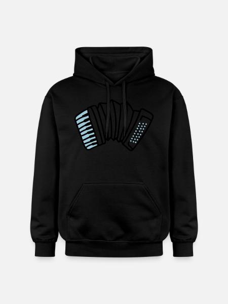 Akkordeon - Gildan Unisex Softstyle® Midweight Hoodie - Schwarz
