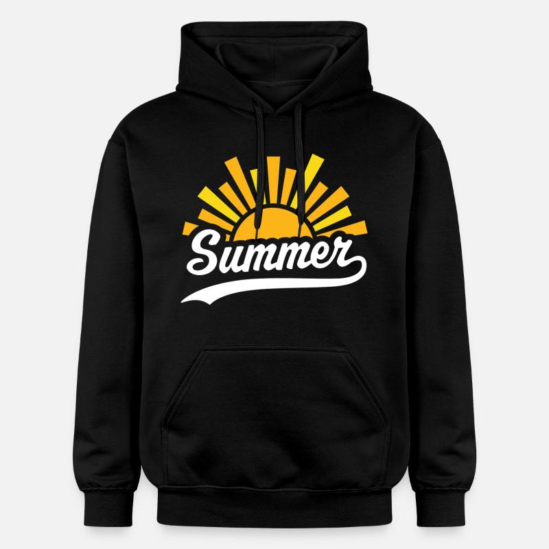 Soleil d’été - Sweat à capuche Softstyle® Gildan Unisexe - noir
