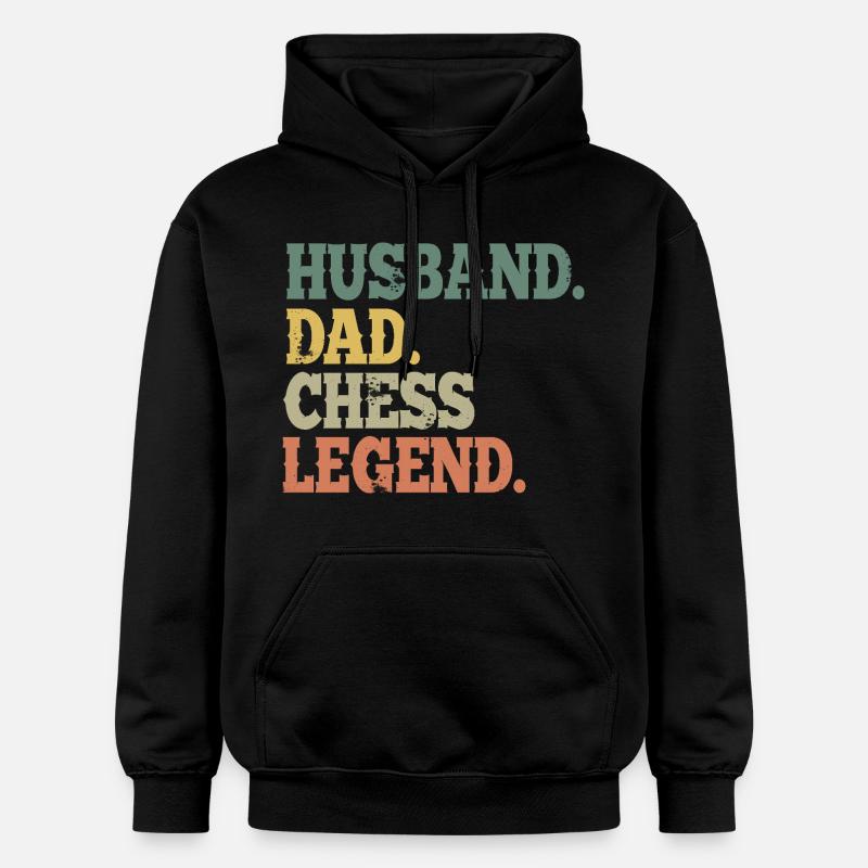Papa d’échecs - Sweat à capuche Softstyle® Gildan Unisexe - noir