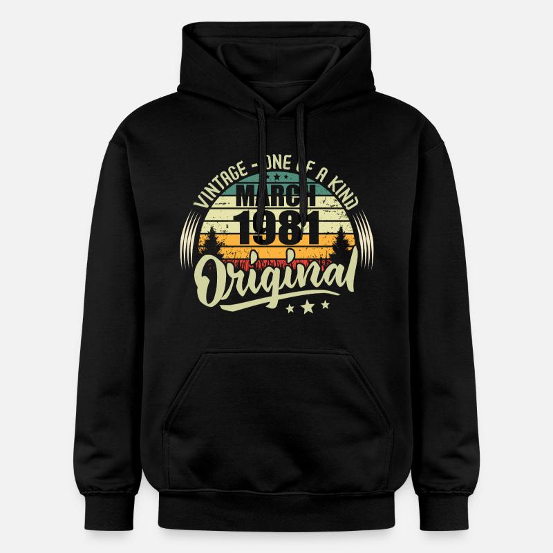 Légende Vivante Depuis Mars 1981 - Sweat à capuche Softstyle® Gildan Unisexe - noir