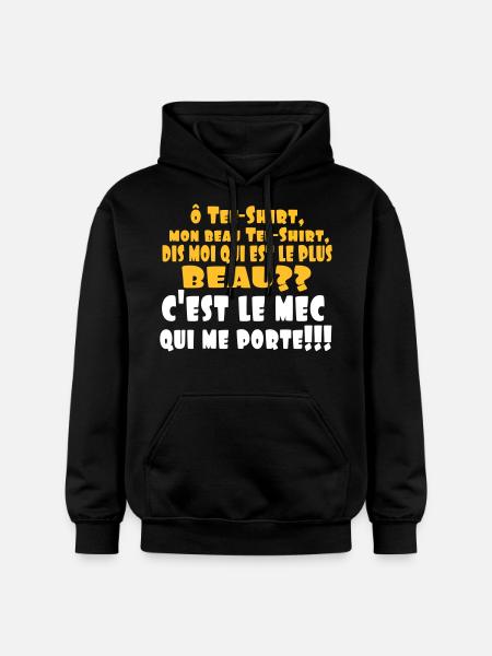 LE PLUS BEAU,citations,drôle,message,célibataire - Sweat à capuche Softstyle® Gildan Unisexe - noir