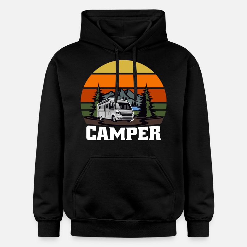 Cadeau Camper Camper Caravan - Sweat à capuche Softstyle® Gildan Unisexe - noir
