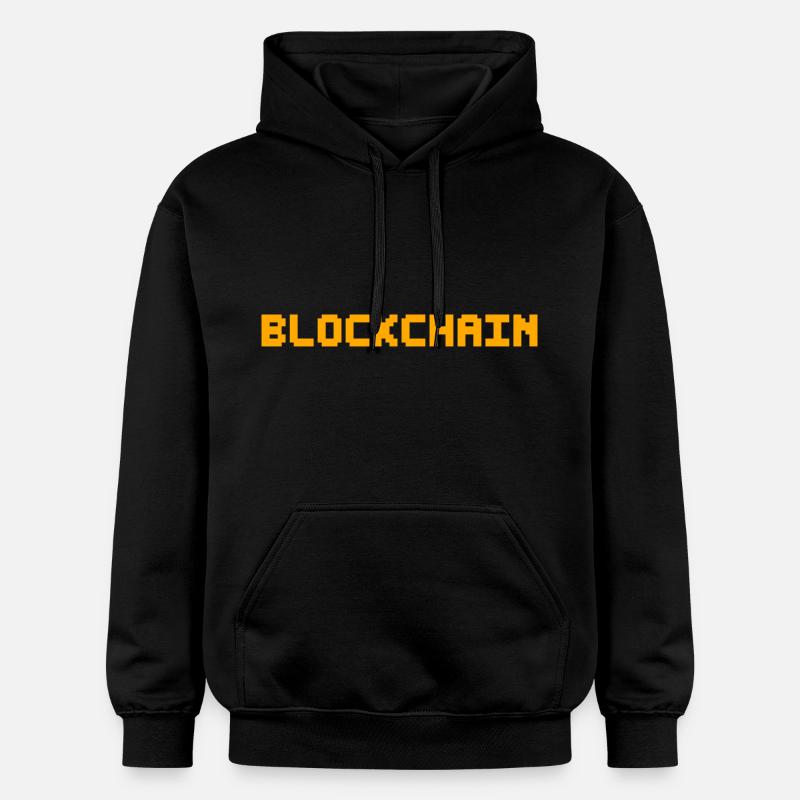 Blockchain Pixel - Sweat à capuche Softstyle® Gildan Unisexe - noir