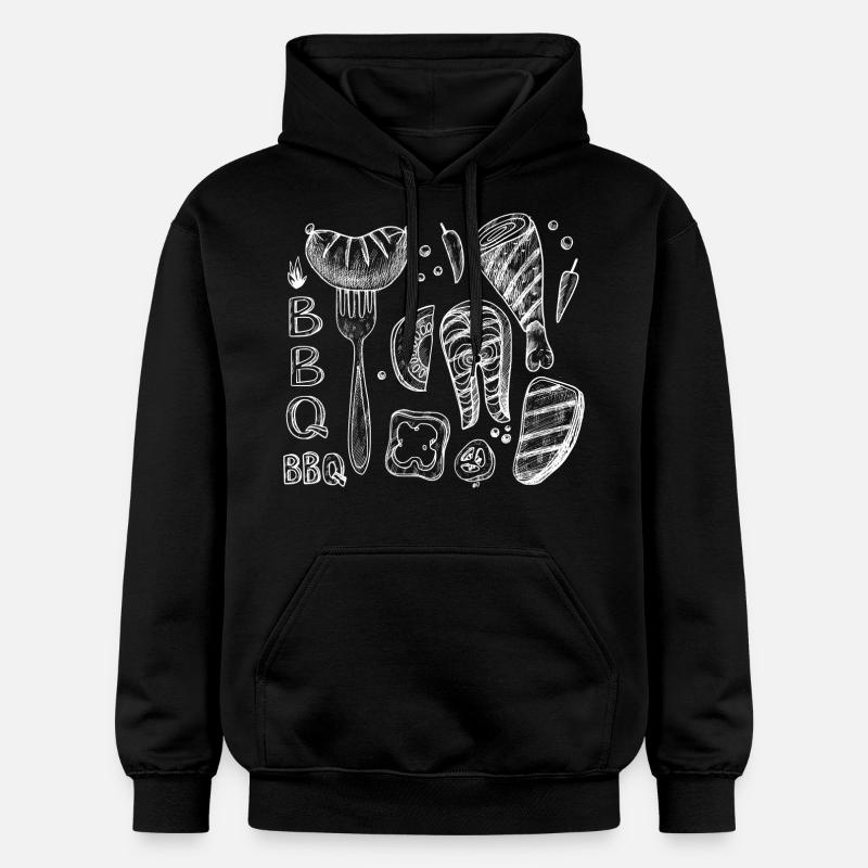 BBQ MOTIV Ingrédients - Sweat à capuche Softstyle® Gildan Unisexe - noir