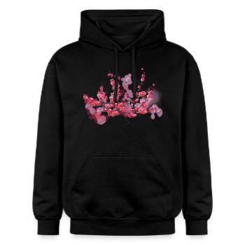 sakura - Sweat à capuche Softstyle® Gildan Unisexe - noir - Devant - Marisol (170cm) & Nik (191cm)