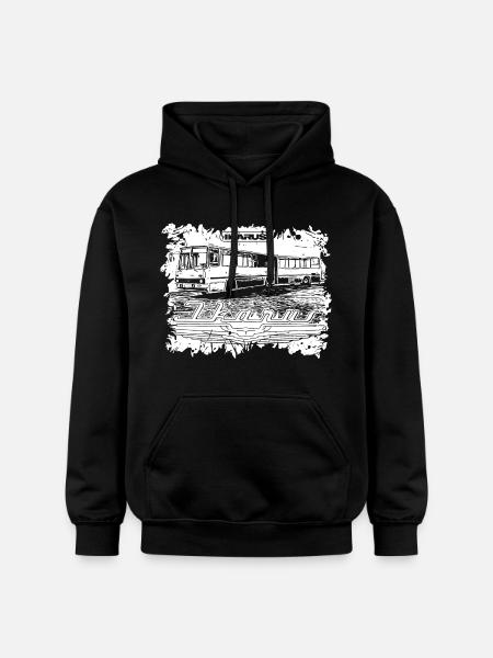 Ikarus Bus articulated bus - Gildan Unisex Softstyle® Midweight Hoodie - black