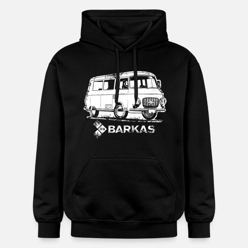 Barkas B1000 blanc - Sweat à capuche Softstyle® Gildan Unisexe - noir