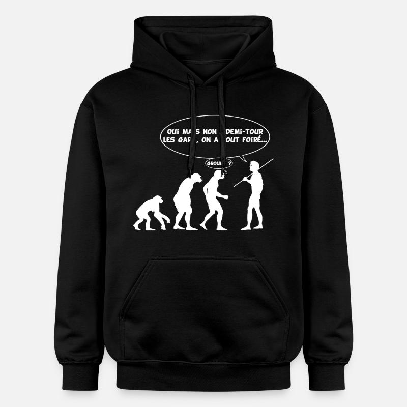 Evolution error (white) - Gildan Unisex Softstyle® Midweight Hoodie - black