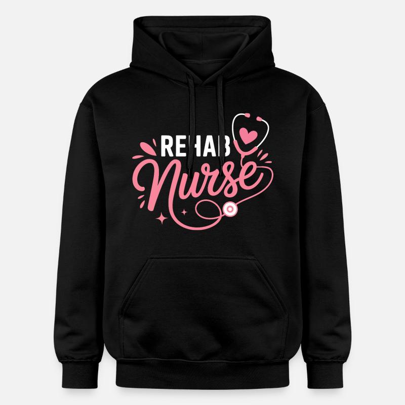 Conception du stéthoscope infirmier en rééducation - Sweat à capuche Softstyle® Gildan Unisexe - noir