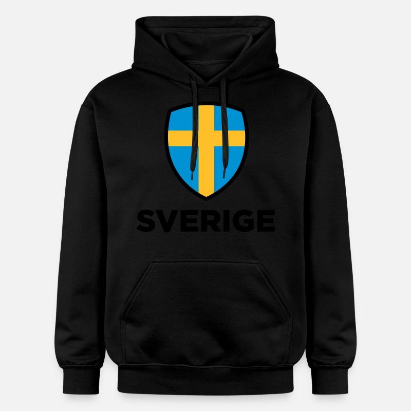 Drapeau national de la Suède - Sweat à capuche Softstyle® Gildan Unisexe - noir