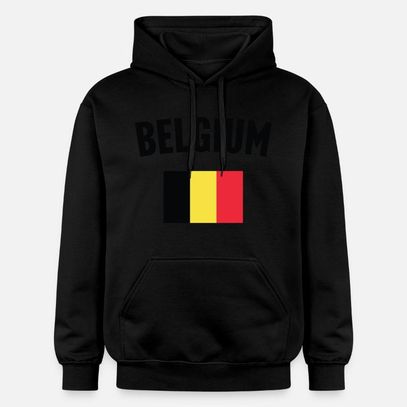Drapeau de la Belgique - Sweat à capuche Softstyle® Gildan Unisexe - noir