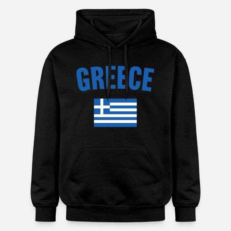 Drapeau de la Grèce - Sweat à capuche Softstyle® Gildan Unisexe - noir