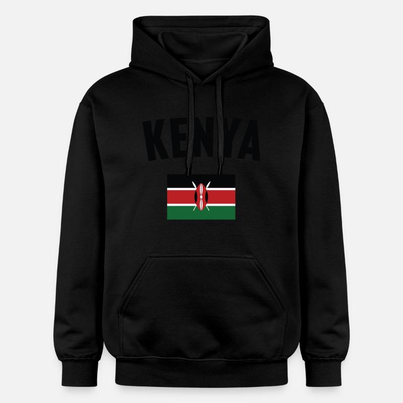 Drapeau du Kenya - Sweat à capuche Softstyle® Gildan Unisexe - noir