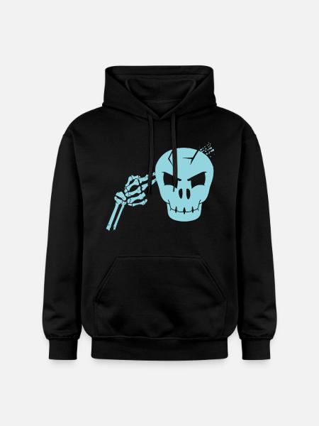 Skull head shot - Gildan Unisex Softstyle® Midweight Hoodie - black
