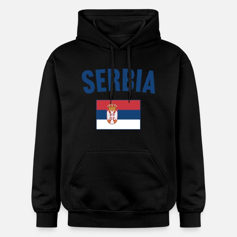 Drapeau de la Serbie - Sweat à capuche Softstyle® Gildan Unisexe - noir