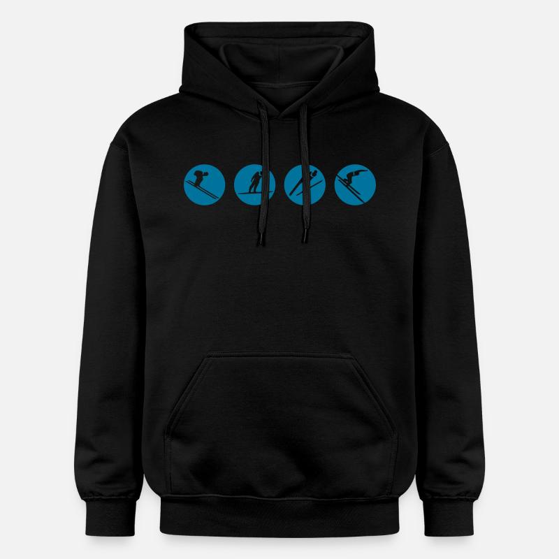 sauteur à ski - Sweat à capuche Softstyle® Gildan Unisexe - noir