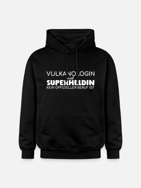 Volcanologist Superheroine Volcanology - Gildan Unisex Softstyle® Midweight Hoodie - black
