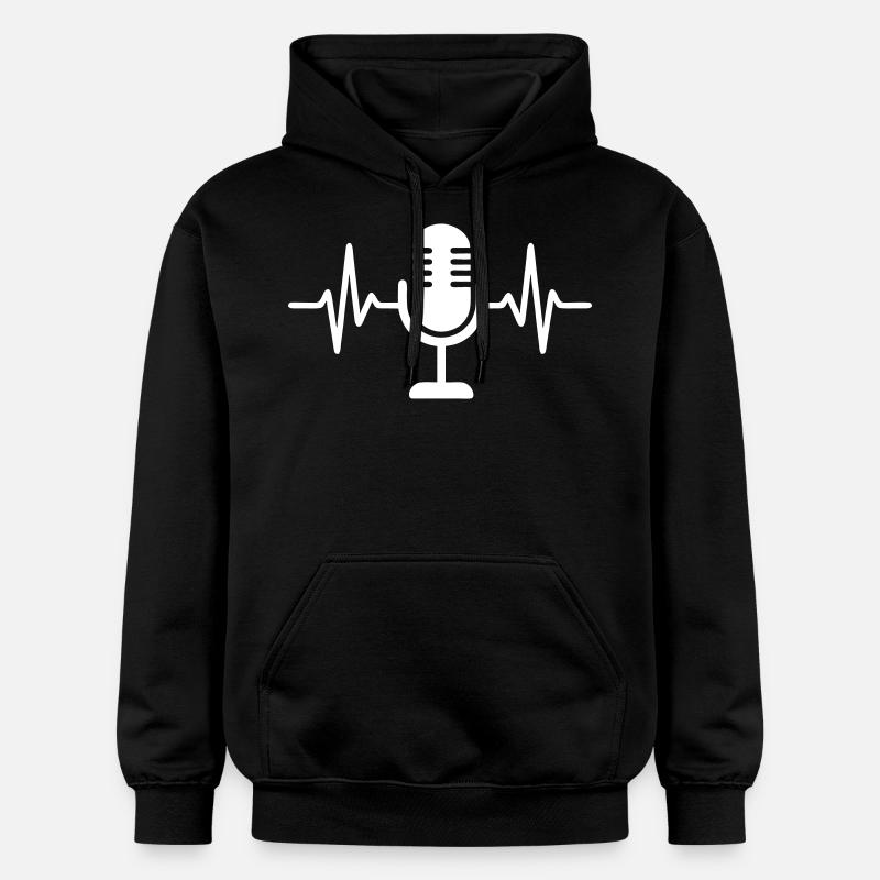 Micro Chant Podcast Streaming - Sweat à capuche Softstyle® Gildan Unisexe - noir