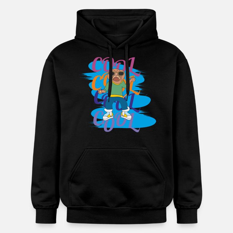 Chien cool - Sweat à capuche Softstyle® Gildan Unisexe - noir