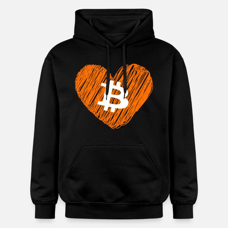 Bitcoin Crypto Cryptocurrency Splash - Sweat à capuche Softstyle® Gildan Unisexe - noir