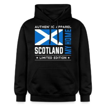 Scotland - Gildan Unisex Softstyle® Midweight Hoodie - Schwarz - Vorne - Marisol (170cm) & Nik (191cm)