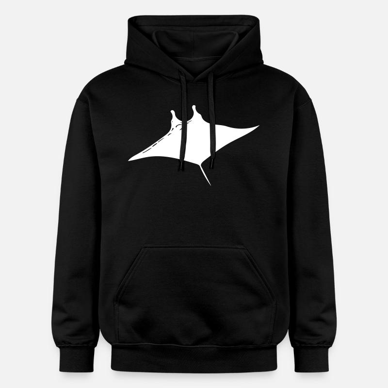 Manta Rays Vector Style - Gildan Unisex Softstyle® Midweight Hoodie - black