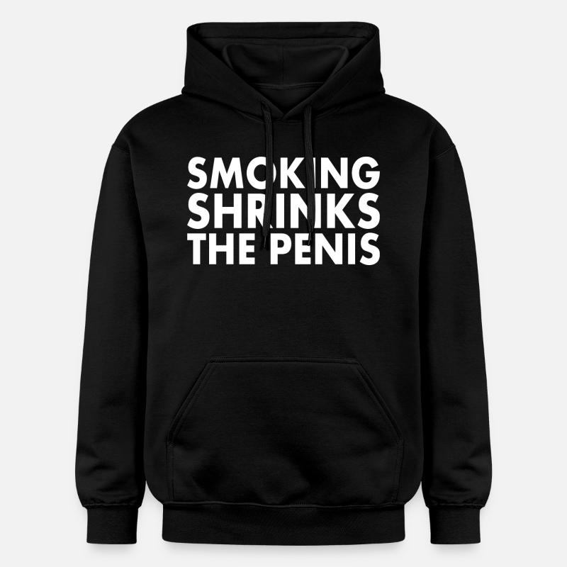 Smoking shrinks the penis - Sweat à capuche Softstyle® Gildan Unisexe - noir