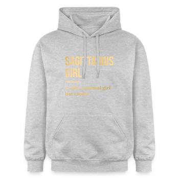 Schütze - Gildan Unisex Softstyle® Midweight Hoodie - Hellgrau meliert - Vorne - Liana (172cm) & Jaron (178cm)